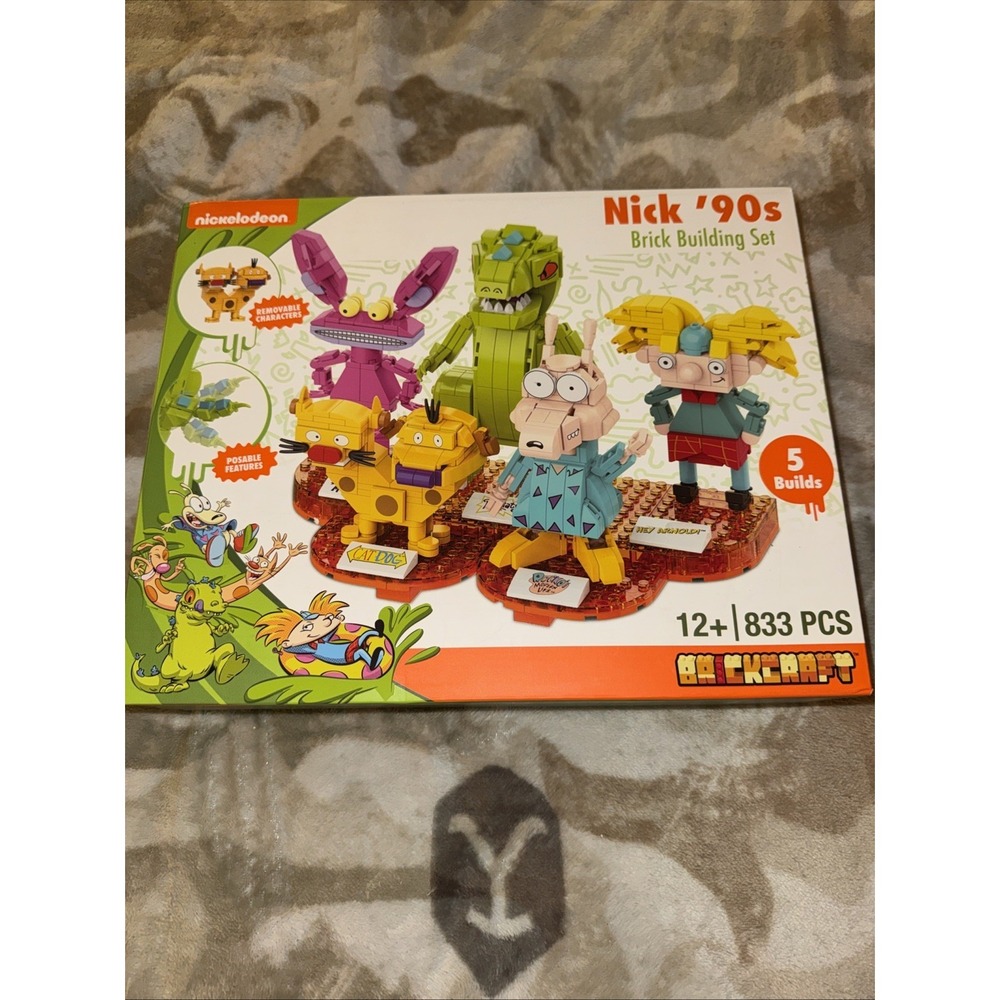 Brickcraft Nickelodean Brick Building Set 90's Vintage Nick 833 PCs